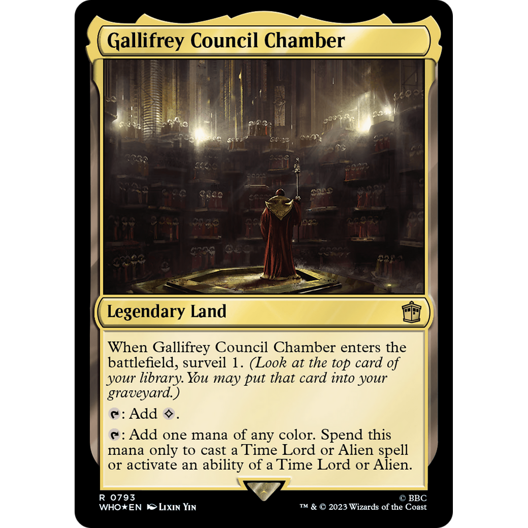 Gallifrey Council Chamber (Surge Foil) (WHO-793) - Doctor Who Foil
