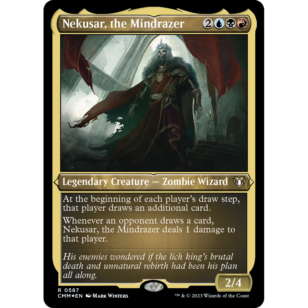 Nekusar, the Mindrazer (CMM-587) - Commander Masters Etched Foil