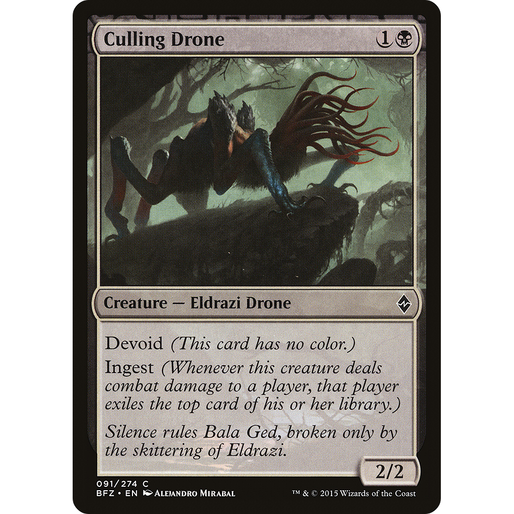 Culling Drone (BFZ-091) - Battle for Zendikar: (devoid) Foil