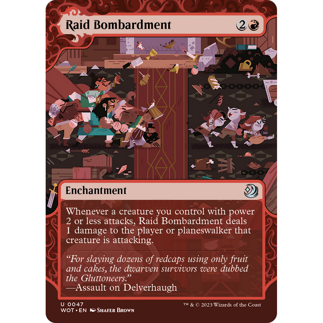 Raid Bombardment (WOT-047) - Wilds of Eldraine: Enchanting Tales: (Showcase) (Borderless)
