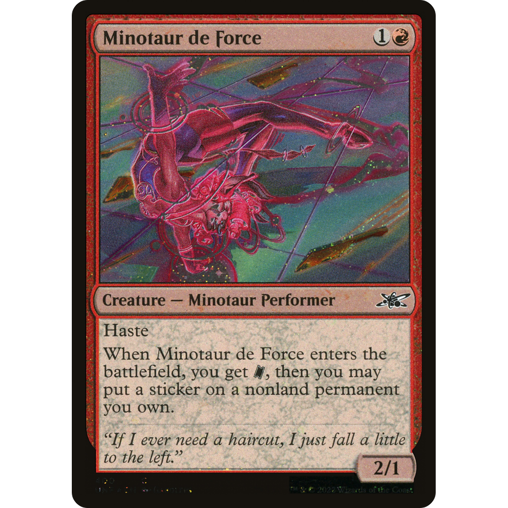 Minotaur de Force (Galaxy Foil) (UNF-400) - Unfinity Foil