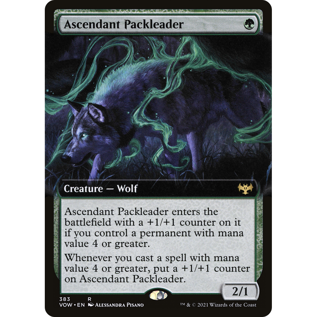 Ascendant Packleader (Extended Art) (VOW-383) - Innistrad: Crimson Vow: (Extended Art)