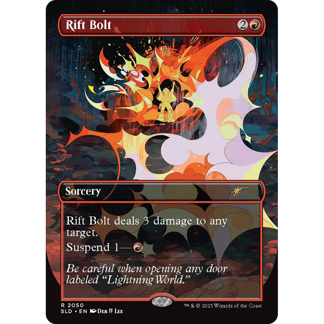 Rift Bolt (2050) (Rainbow Foil) (SLD-2050) - Secret Lair Drop (Borderless) Foil