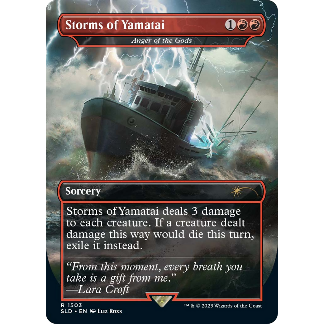 Storms of Yamatai - Anger of the Gods (SLD-1503) - Secret Lair Drop / Storms of Yamatai (Borderless)