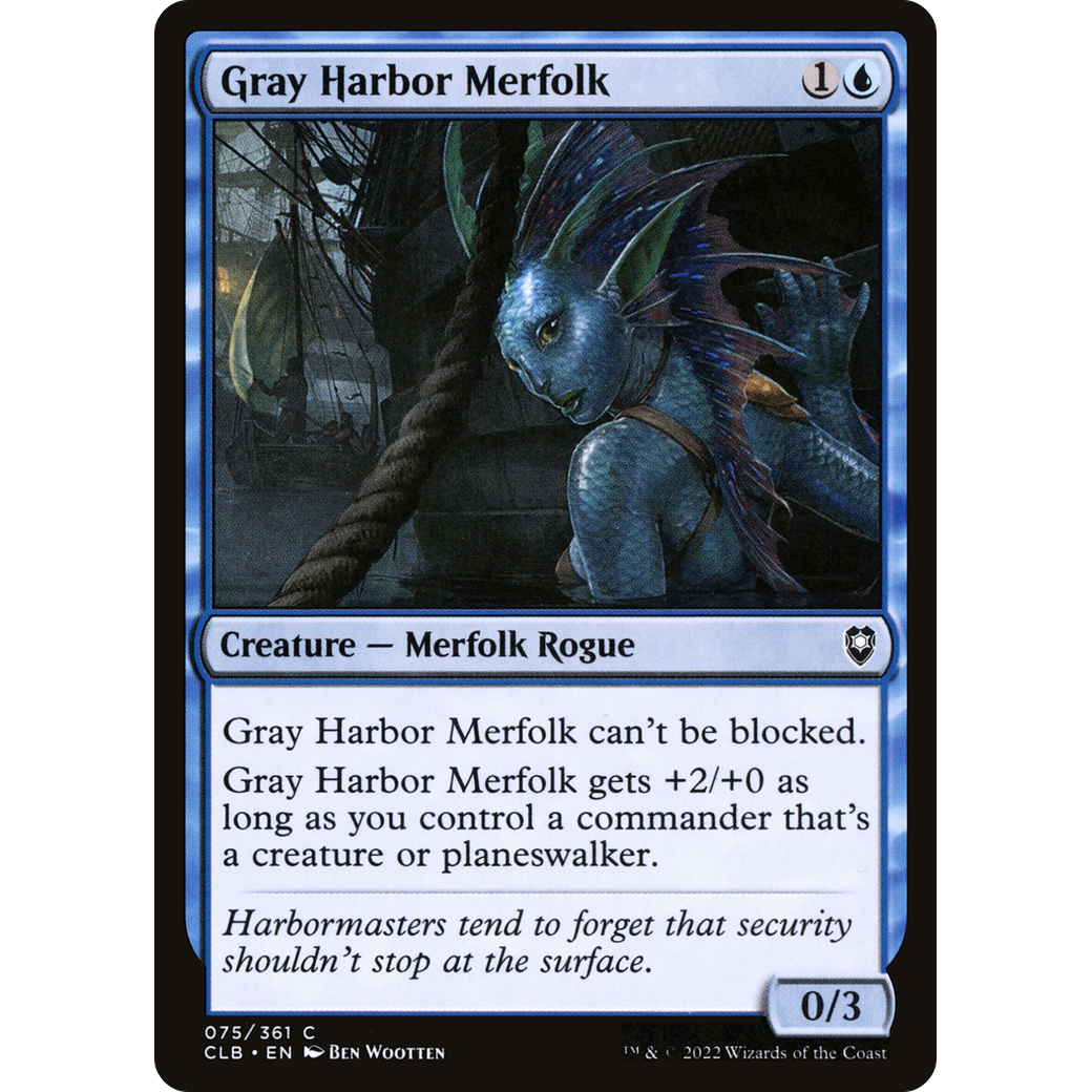 Gray Harbor Merfolk (CLB-075) - Commander Legends: Battle for Baldur's Gate Foil