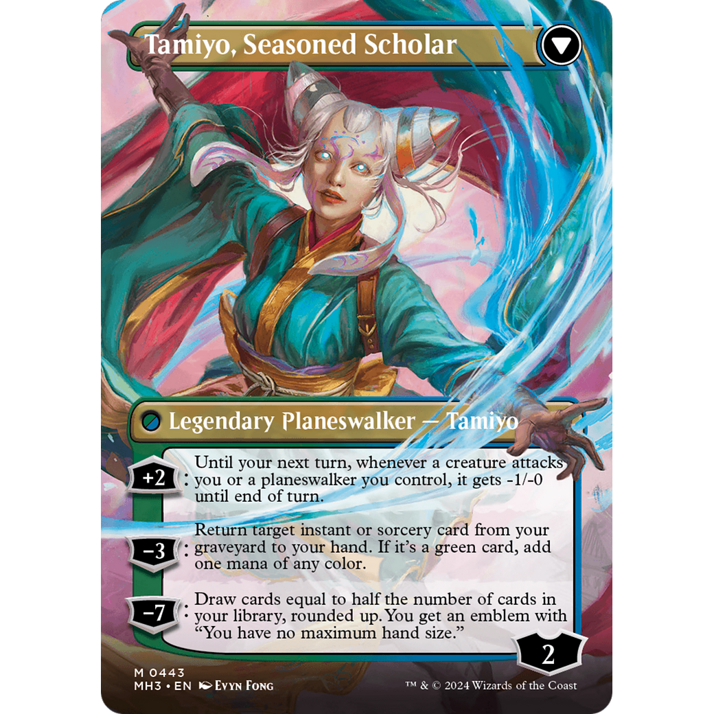 Tamiyo, Inquisitive Student // Tamiyo, Seasoned Scholar (MH3-443) - Modern Horizons 3 (Borderless) Foil