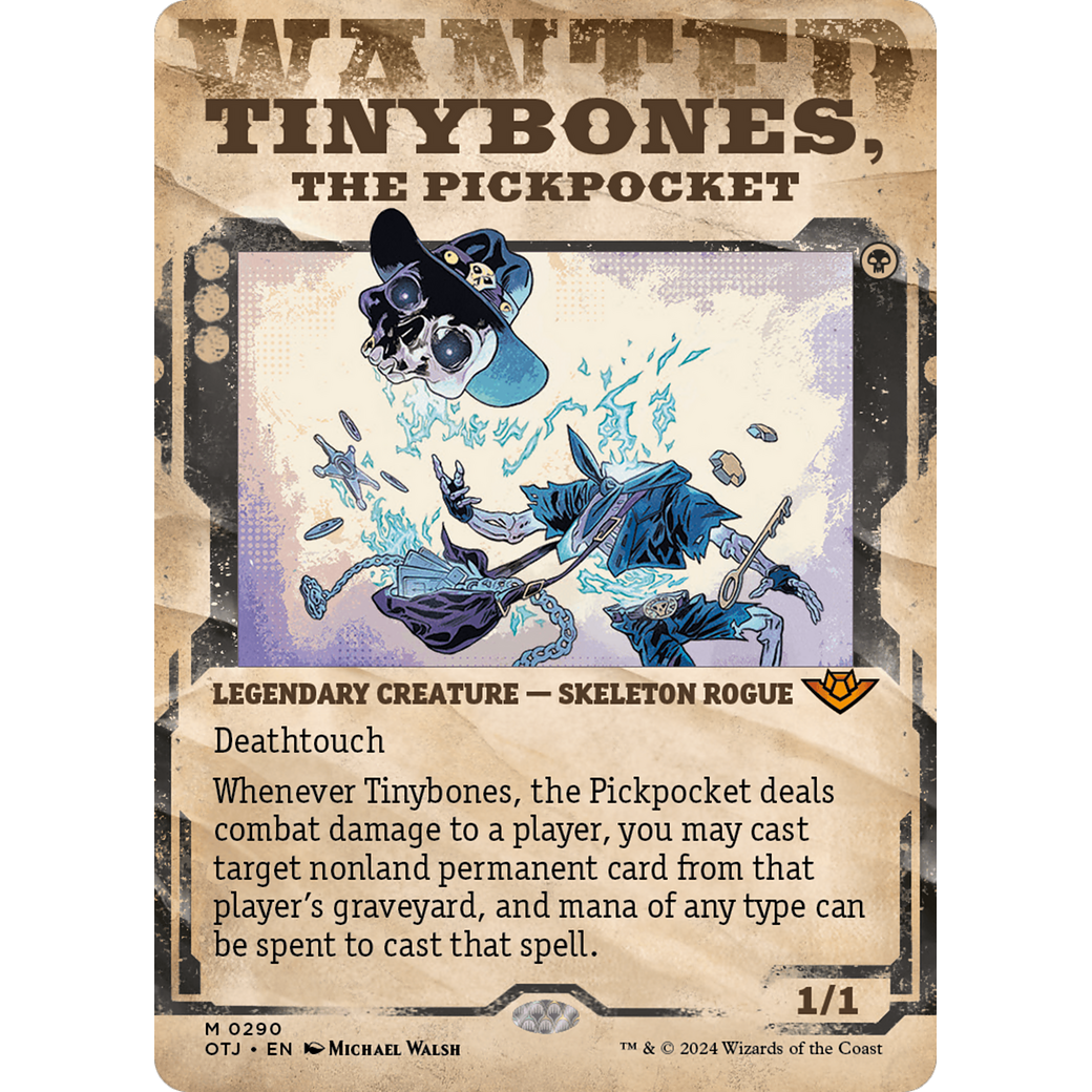 Tinybones, the Pickpocket (OTJ-290) - Outlaws of Thunder Junction: (Showcase) (Borderless) Foil