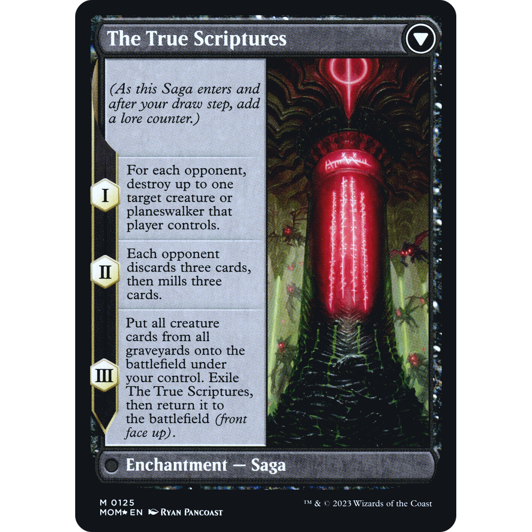 Sheoldred // The True Scriptures (PRE-125S) - March of the Machine Promos Foil