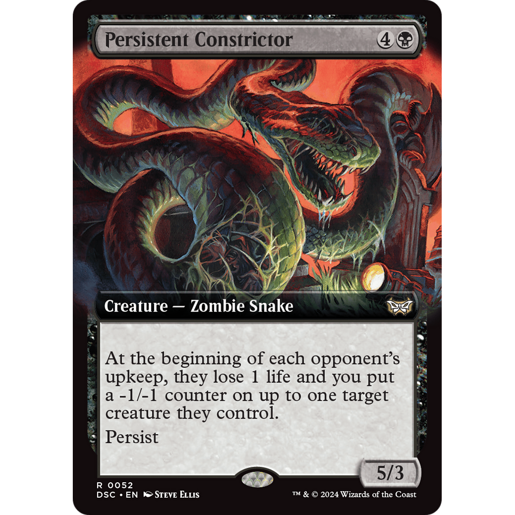 Persistent Constrictor (DSC-052) - Duskmourn: House of Horror Commander: (Extended Art)