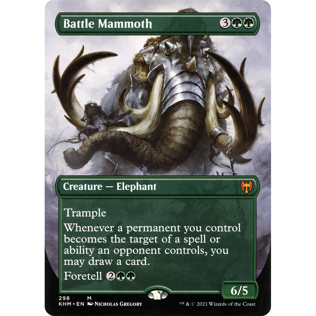Battle Mammoth (Borderless) (KHM-298) - Kaldheim (Borderless)