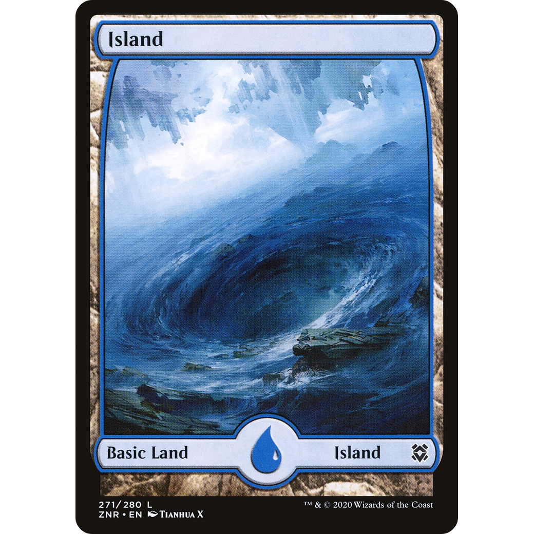 Island (271) - Full Art (ZNR-271) - Zendikar Rising: (Full Art) Foil