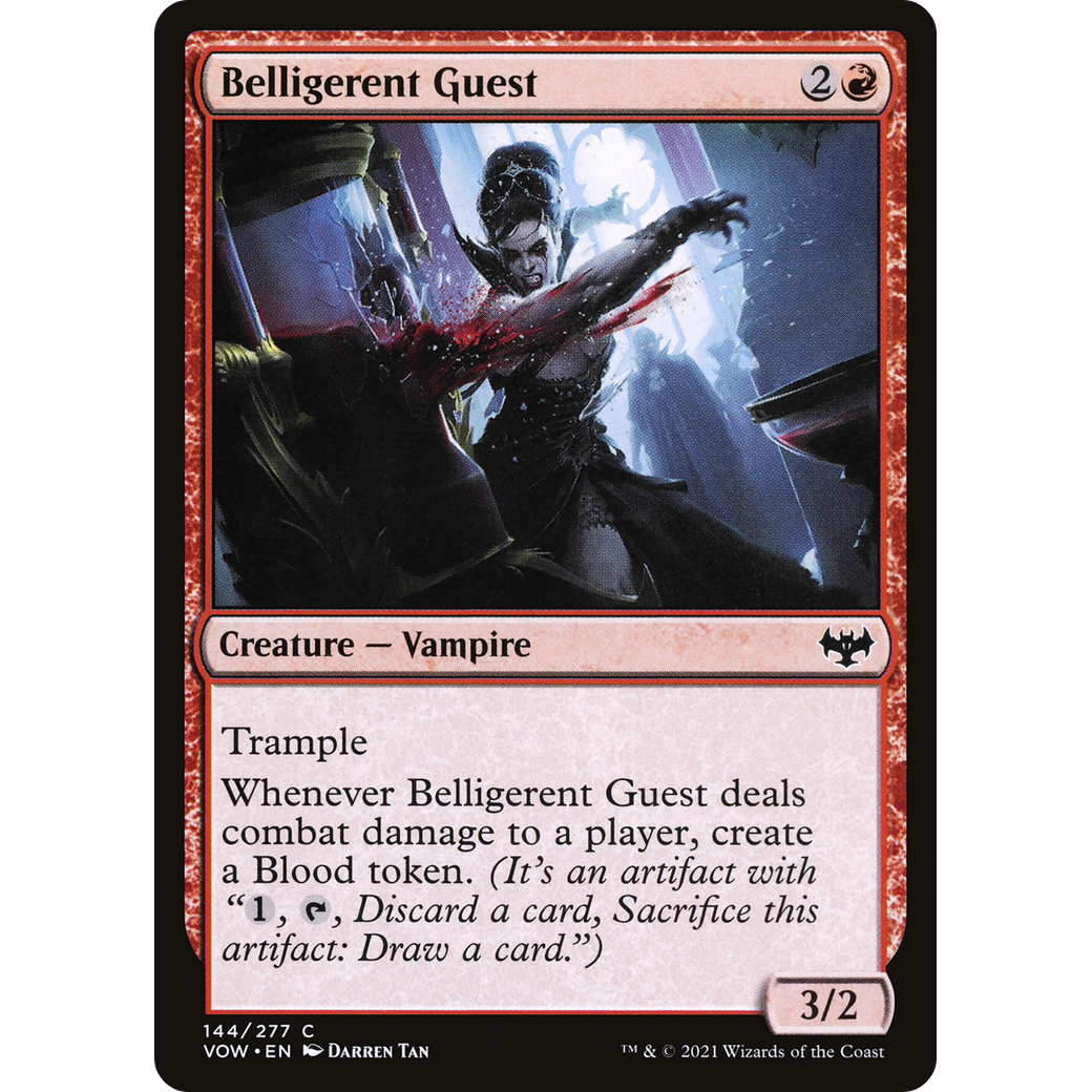 Belligerent Guest (VOW-144) - Innistrad: Crimson Vow Foil