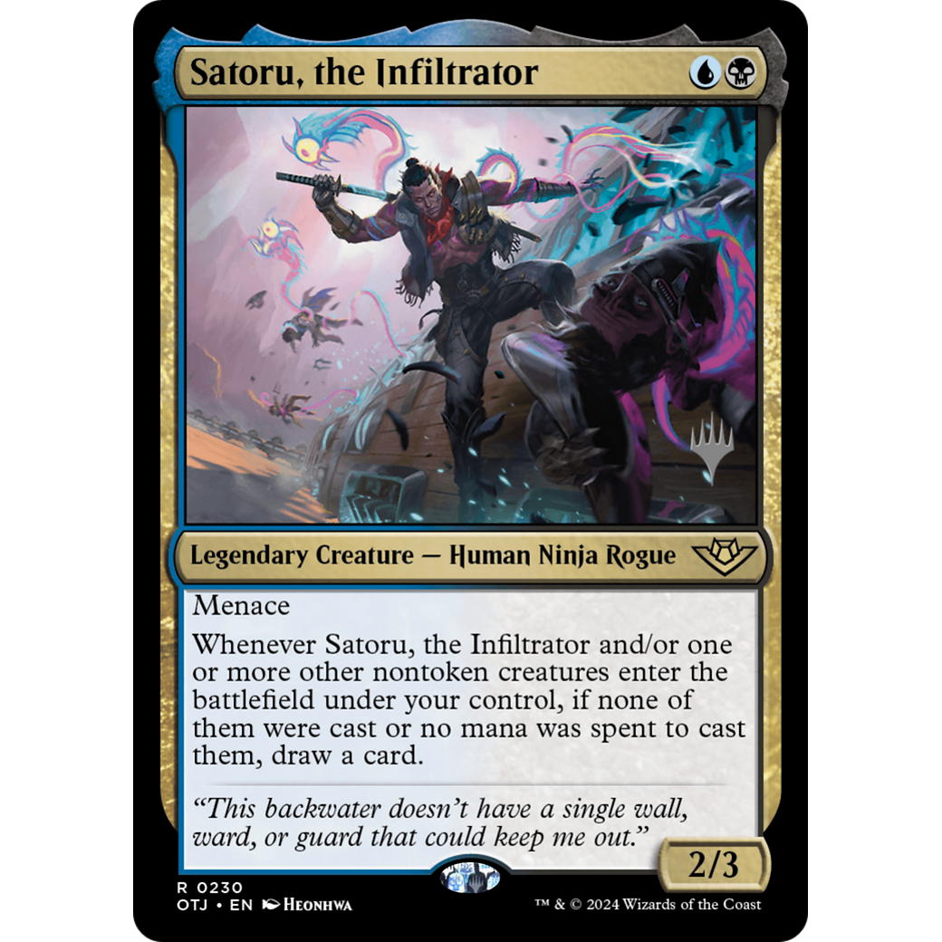 Satoru, the Infiltrator (PPOTJ-230P) - Outlaws of Thunder Junction Promos Foil