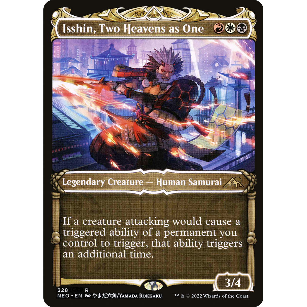 Isshin, Two Heavens as One (NEO-328) - Kamigawa: Neon Dynasty: (Showcase) Foil