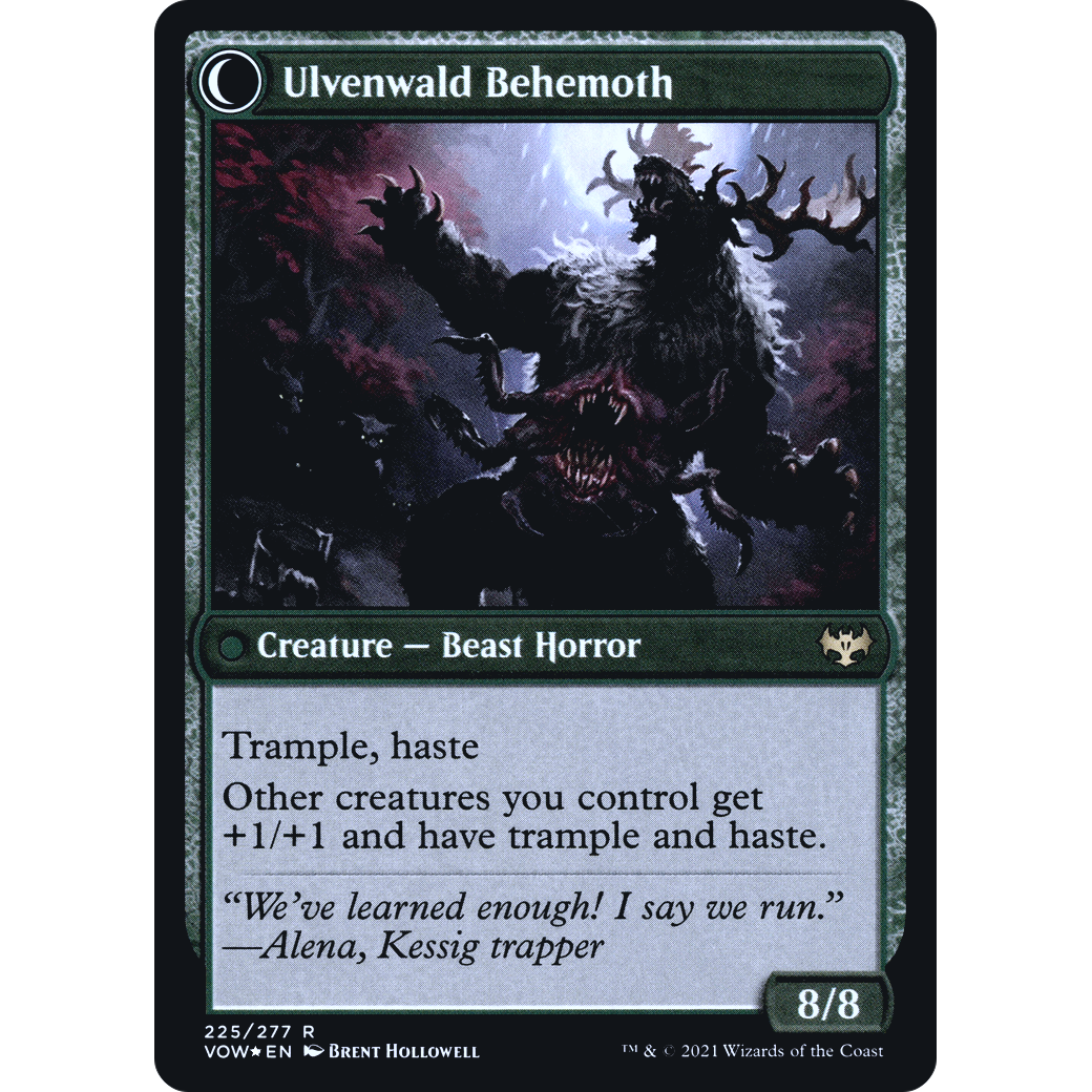 Ulvenwald Oddity (PRE-225) - Innistrad: Crimson Vow Promos: (Double Faced Transform) Foil