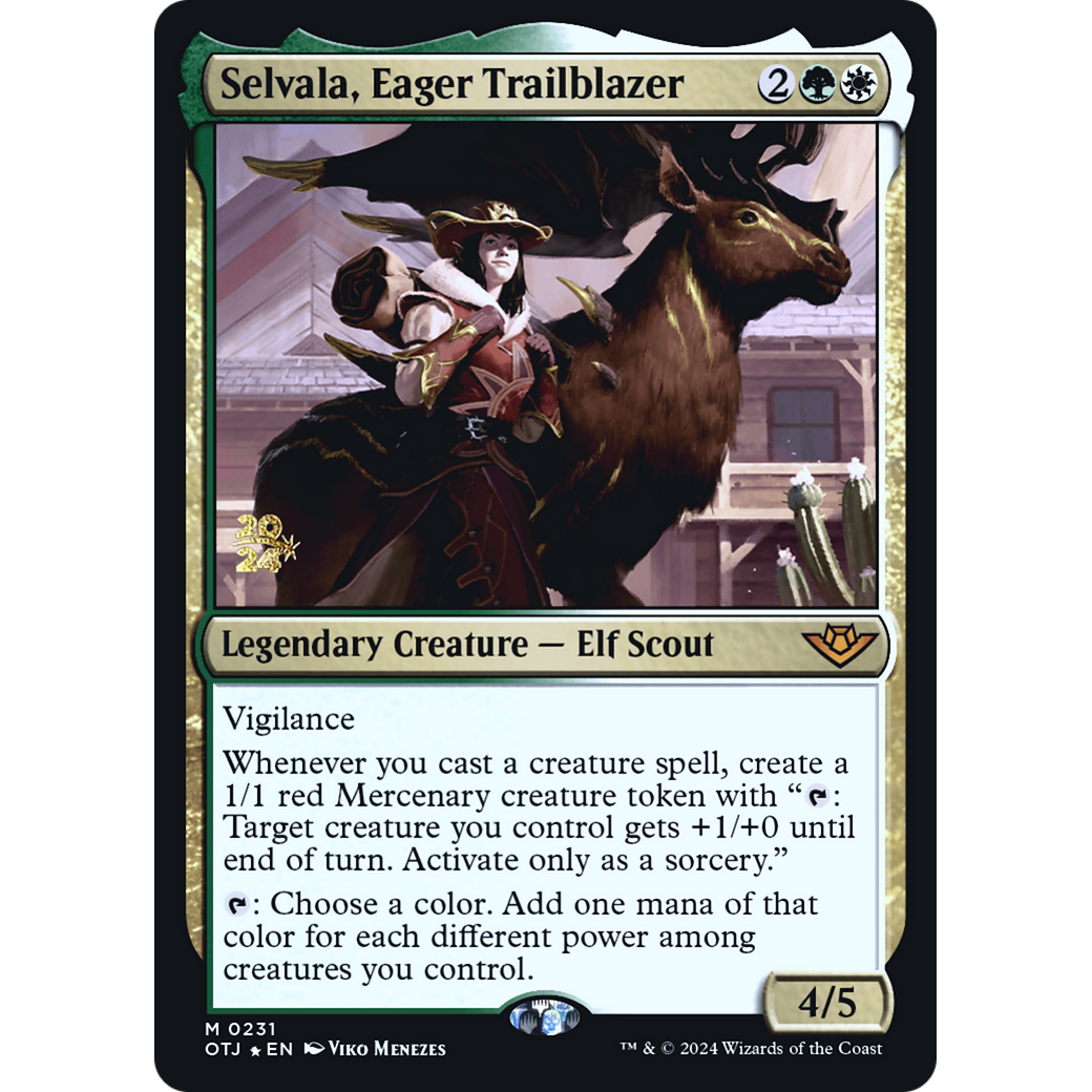 Selvala, Eager Trailblazer (PRE-231S) - Outlaws of Thunder Junction Promos Foil