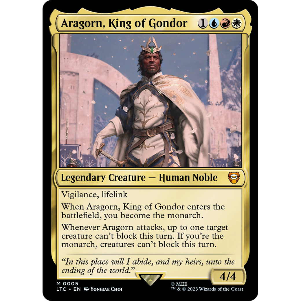 Aragorn, King of Gondor (LTC-005) - Tales of Middle-earth Commander Foil
