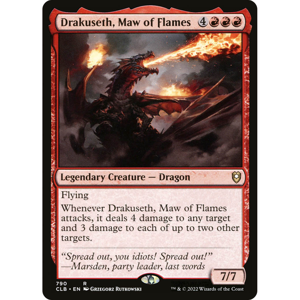 Drakuseth, Maw of Flames (CLB-790) - Commander Legends: Battle for Baldur's Gate