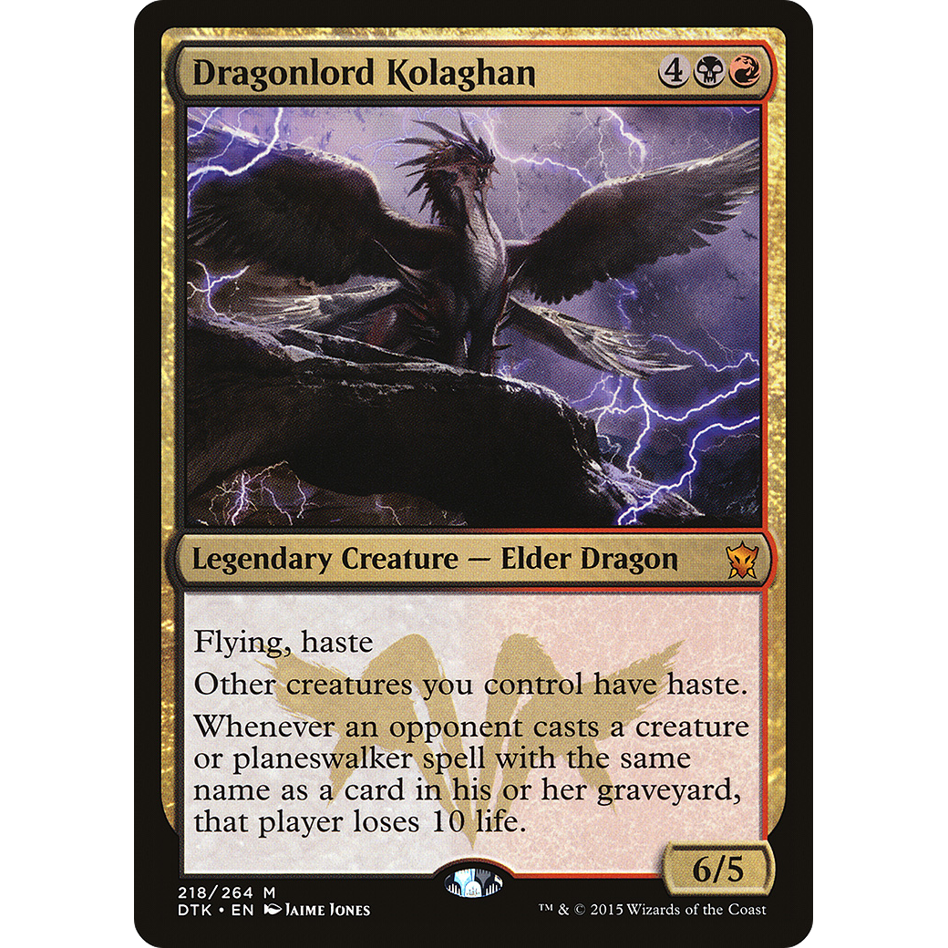 Dragonlord Kolaghan (DTK-218) - Dragons of Tarkir Foil