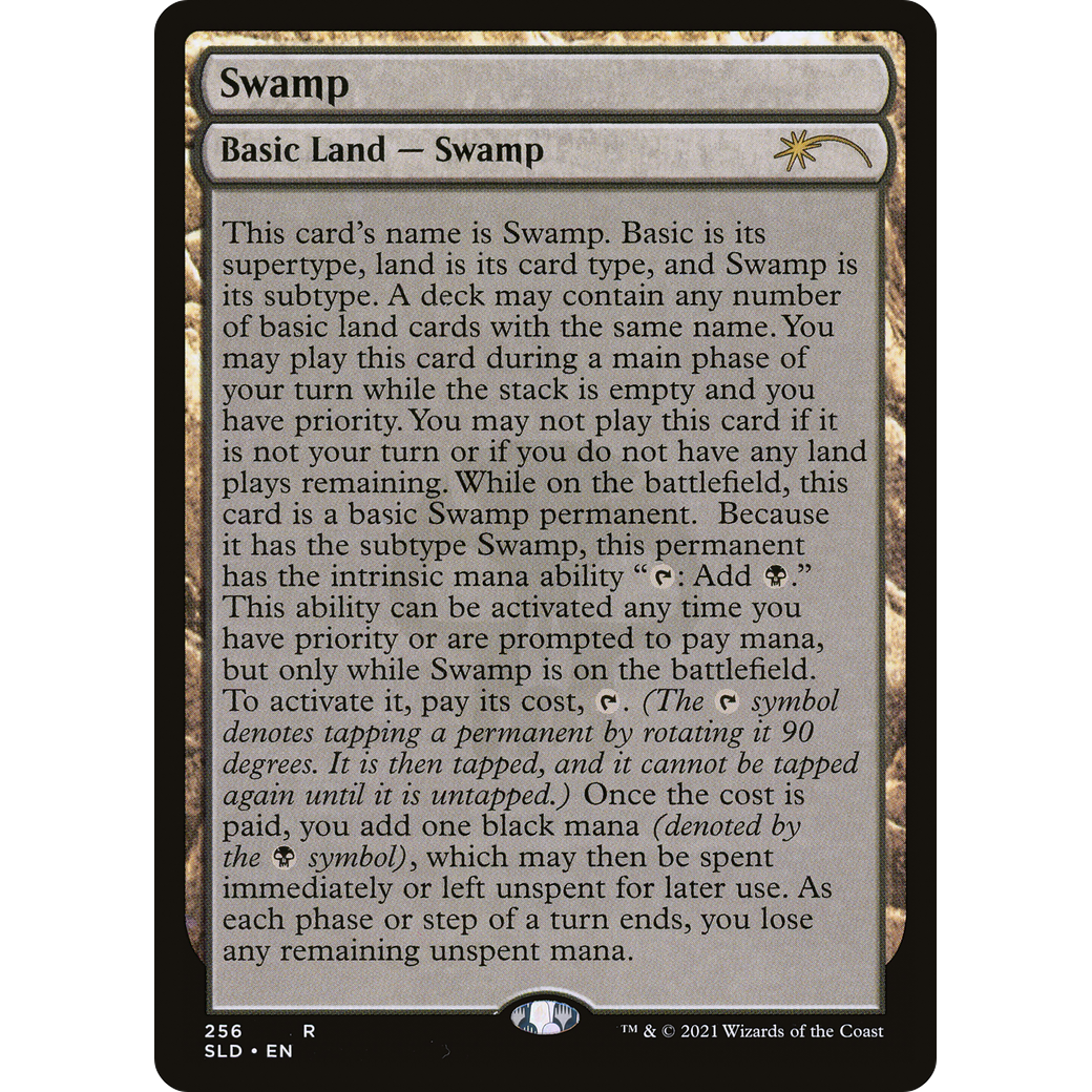 Swamp (256) (Full-Text Lands) (SLD-256) - Secret Lair Drop Foil