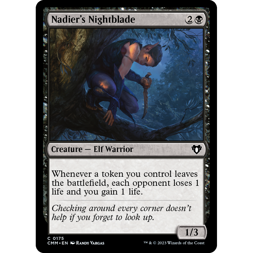 Nadier's Nightblade (CMM-175) - Commander Masters Foil