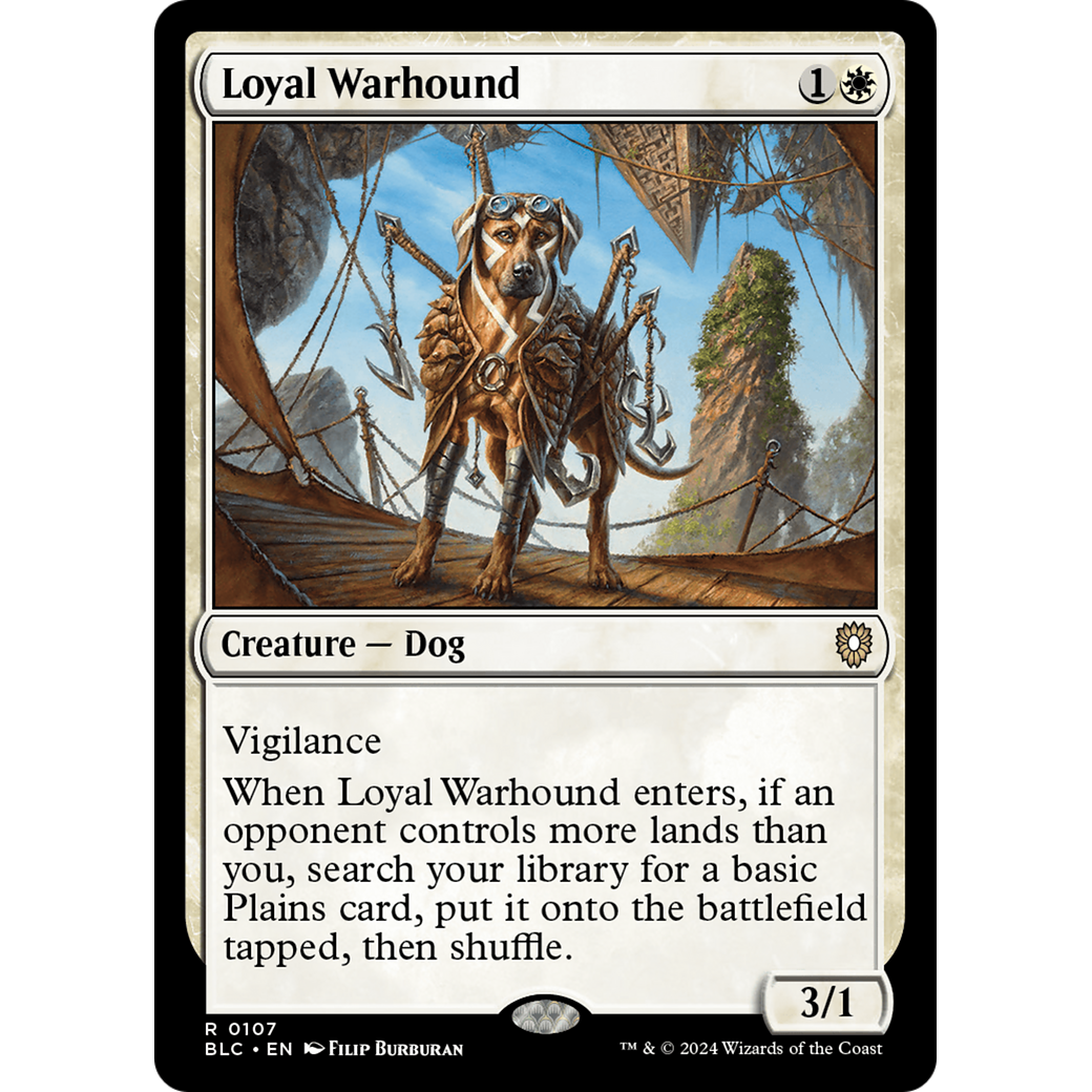 Loyal Warhound (BLC-107) - Bloomburrow Commander