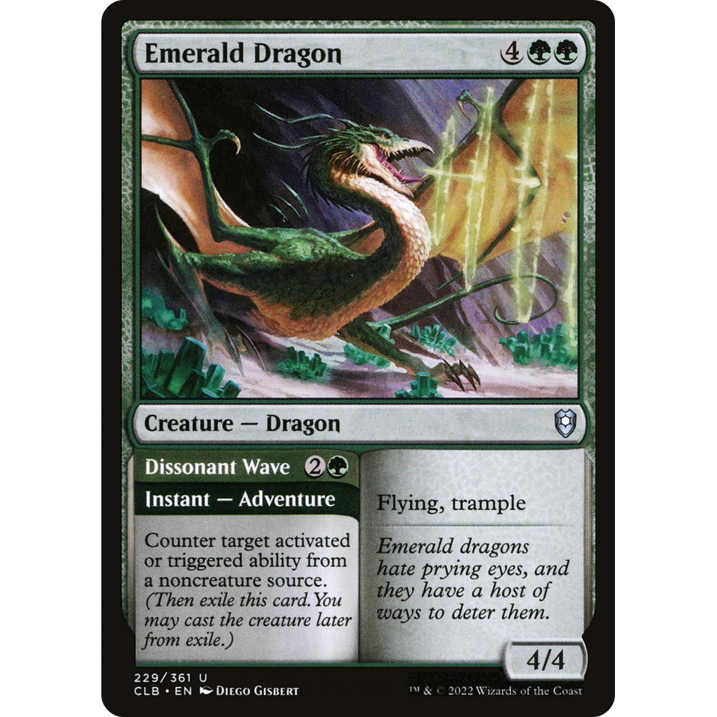 Emerald Dragon (CLB-229) - Commander Legends: Battle for Baldur's Gate Foil