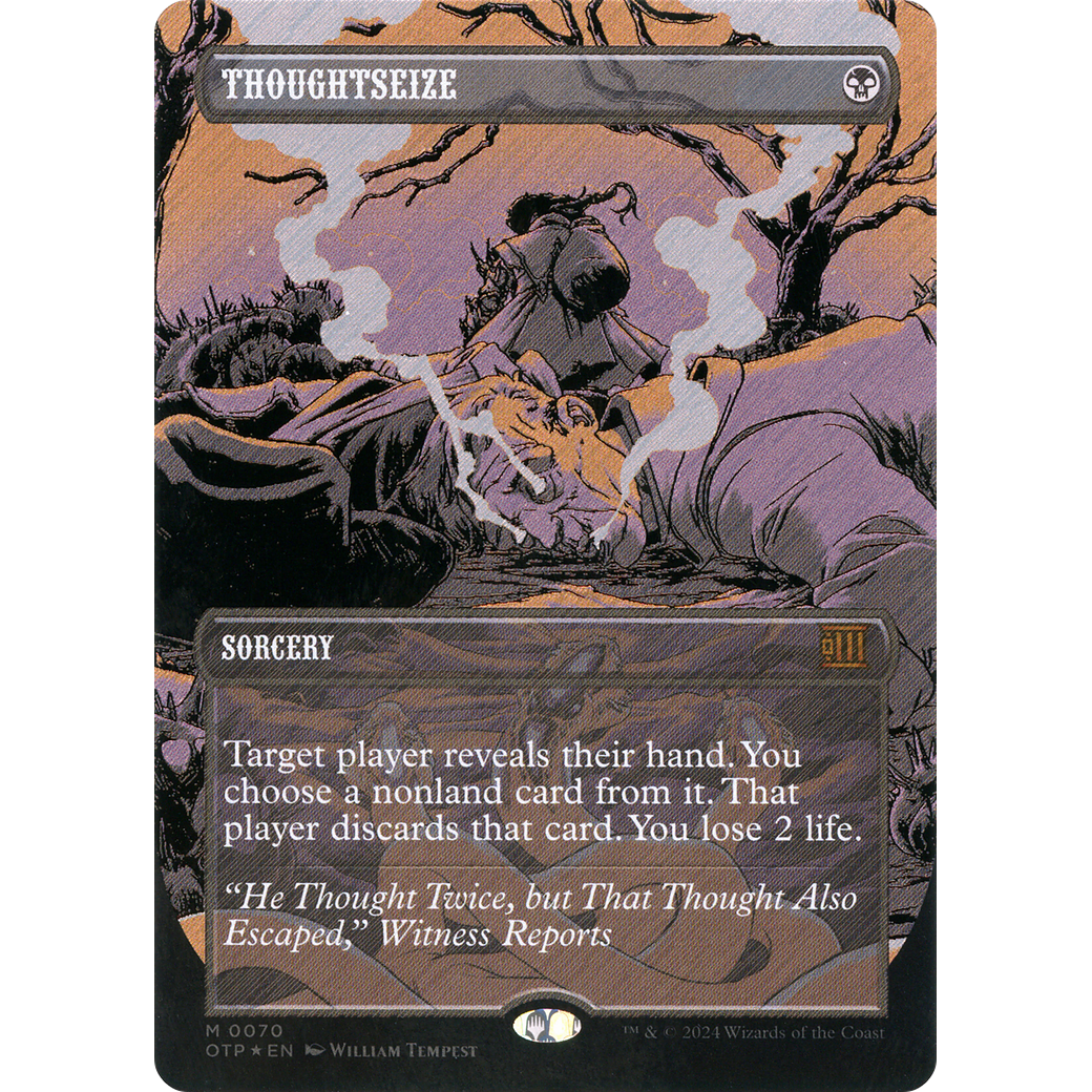 Thoughtseize (Textured Foil) (OTP-070) - Breaking News (Borderless) Foil