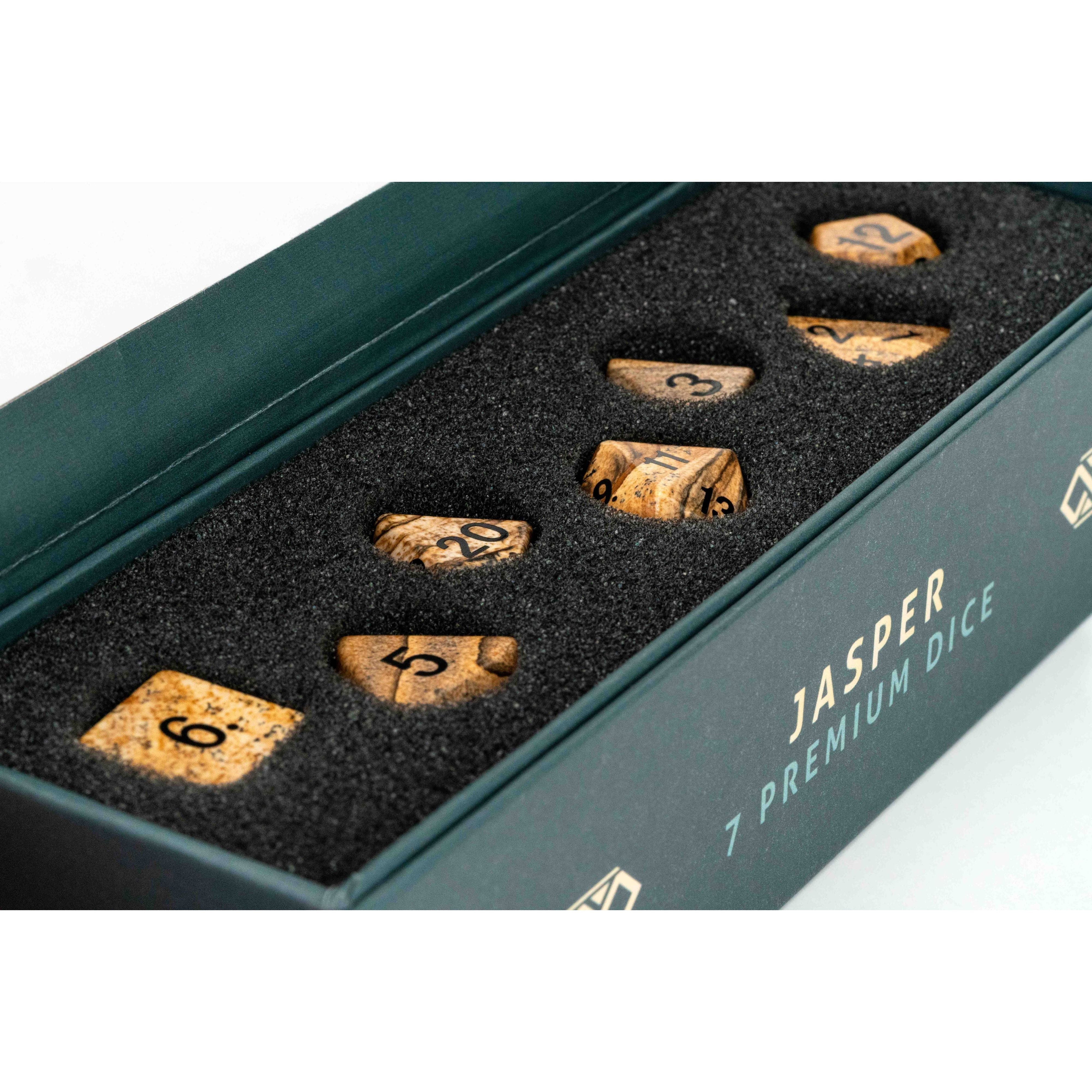 Mystic Mines: Jasper Gemstone Poly Dice Sets