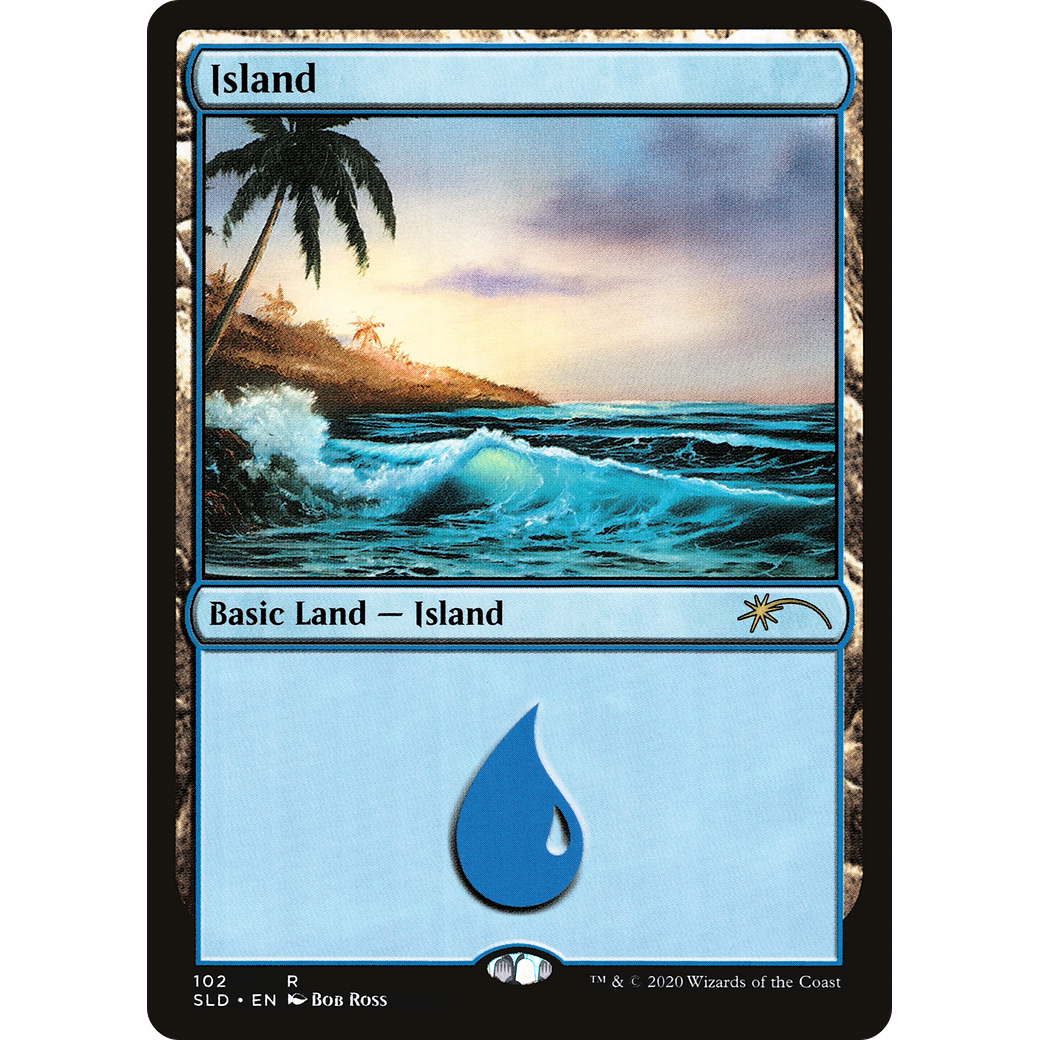 Island (102) (Bob Ross) (SLD-102) - Secret Lair Drop Foil