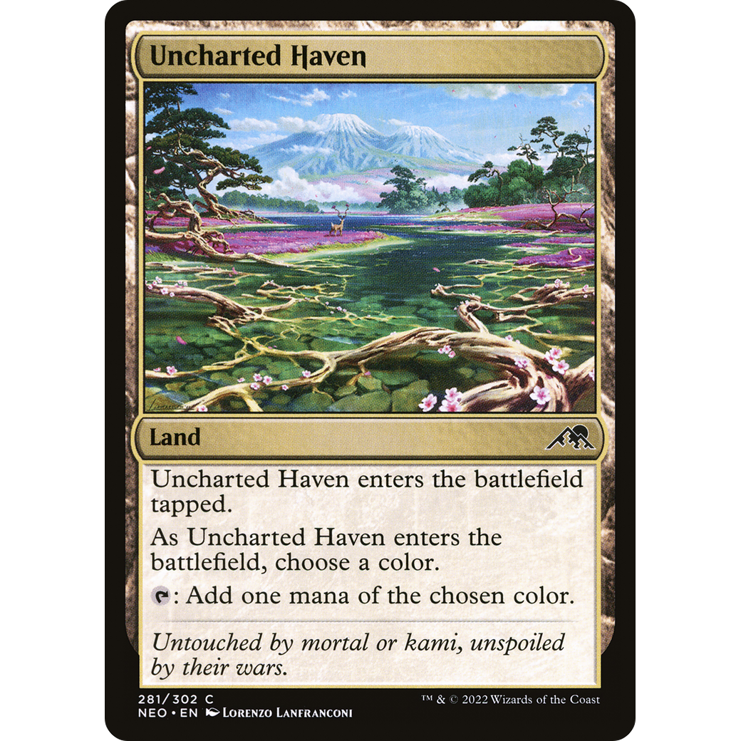 Uncharted Haven (NEO-281) - Kamigawa: Neon Dynasty Foil