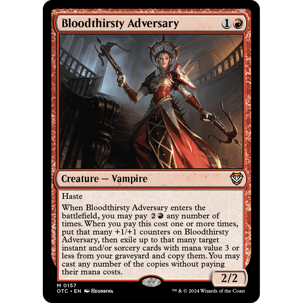Bloodthirsty Adversary (OTC-157) - Outlaws of Thunder Junction Commander