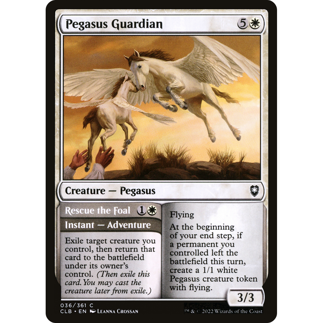 Pegasus Guardian // Rescue the Foal (CLB-036) - Commander Legends: Battle for Baldur's Gate Foil