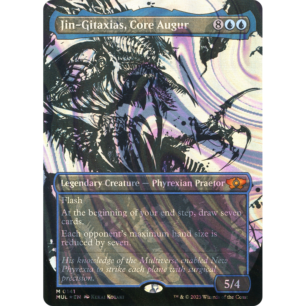 Jin-Gitaxias, Core Augur (Halo Foil) (MUL-141) - Multiverse Legends: (Showcase) (Borderless) Foil