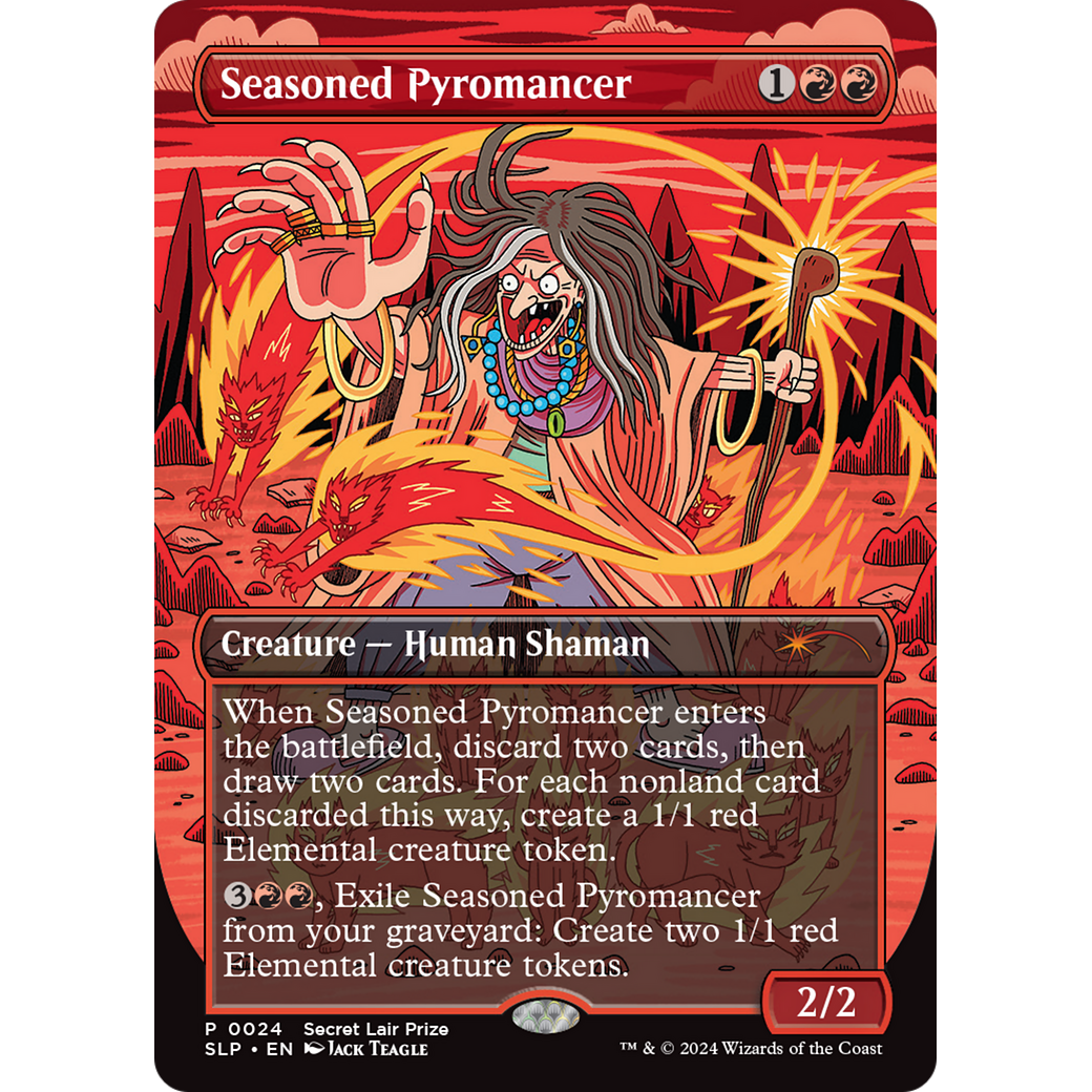 Seasoned Pyromancer (PTP-024) - Secret Lair Showdown (Borderless) Foil