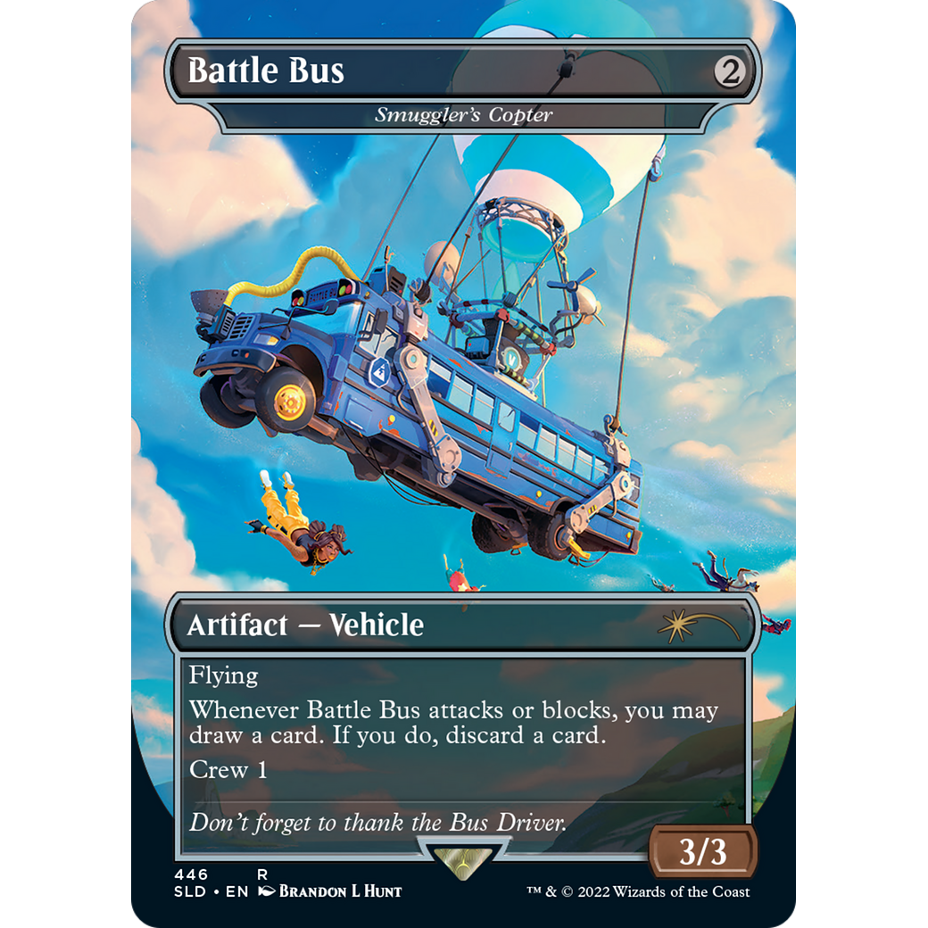 Battle Bus - Smuggler's Copter (SLD-446) - Secret Lair Drop / Battle Bus (Borderless)