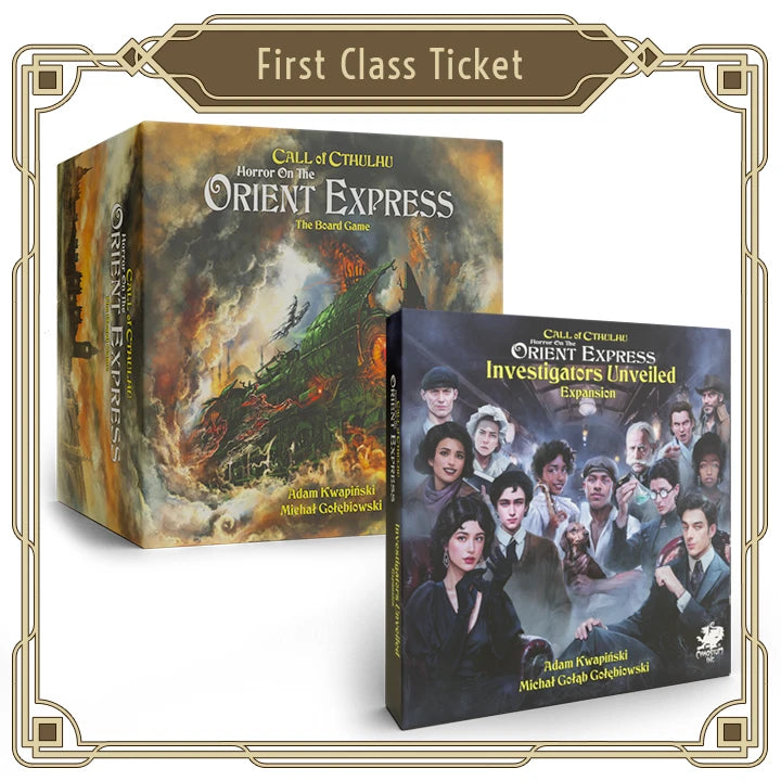 Call of Cthulhu: Horror on the Orient Express - The Board Game (First Class Ticket Bundle) (Pre-Order Expected August 2025)