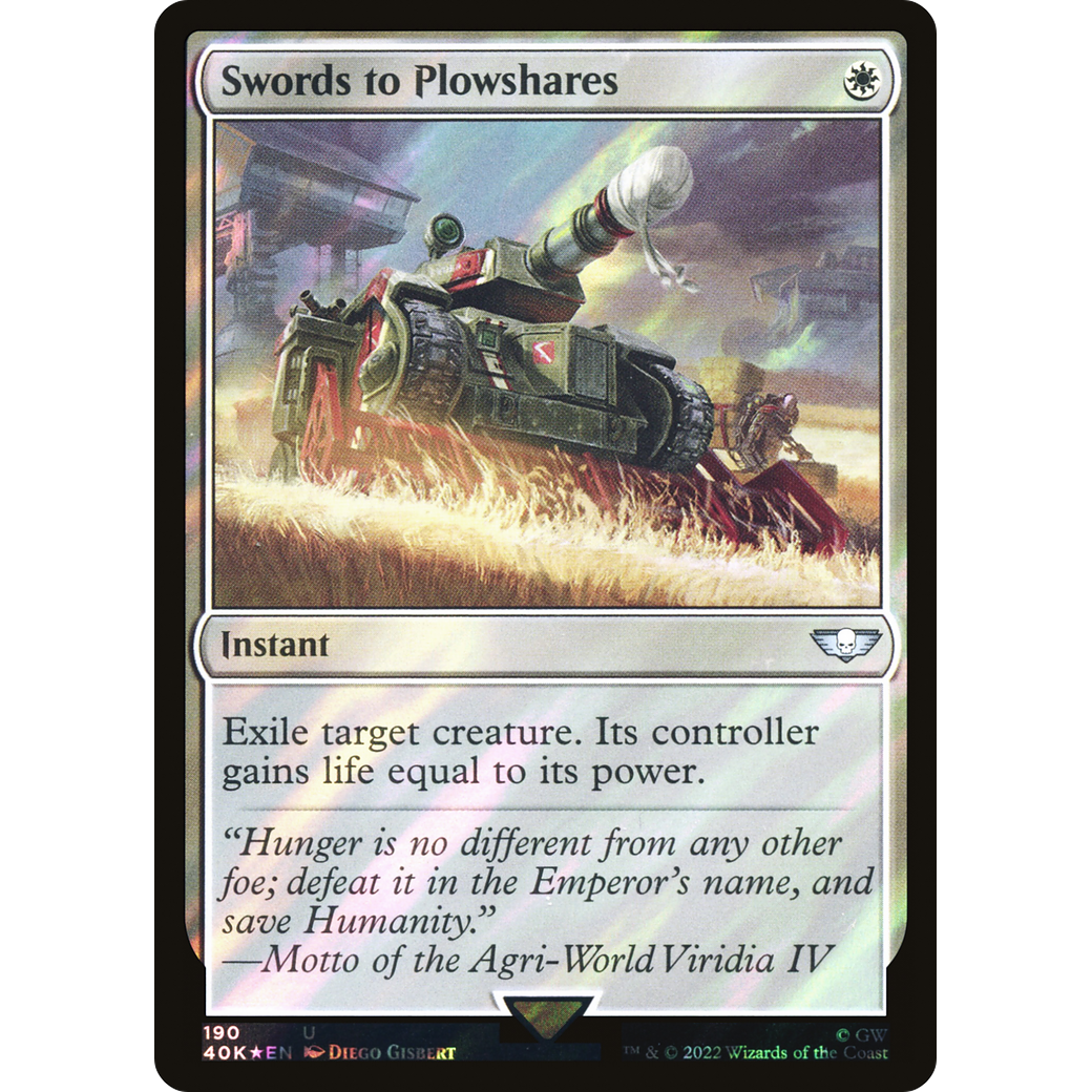 Swords to Plowshares (40K-190) - Warhammer 40,000 Commander Foil