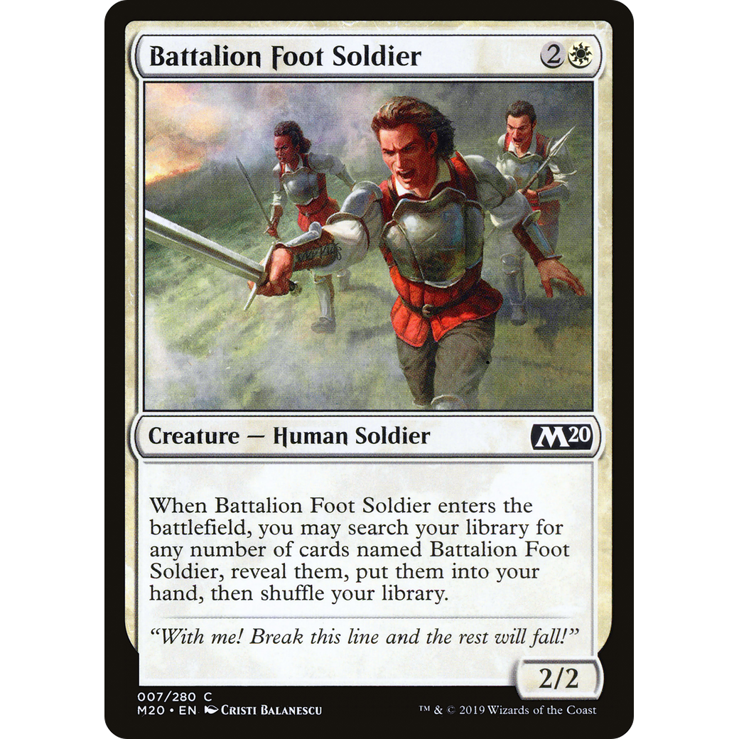 Battalion Foot Soldier (M20-007) - Core Set 2020 Foil