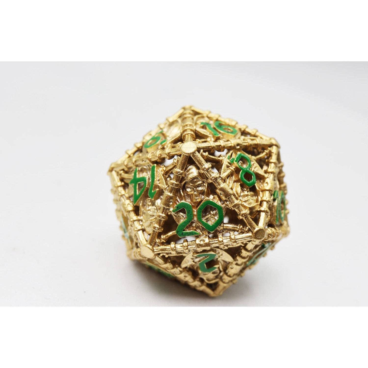 Grim Scythe: Gold - Metal RPG Dice Set
