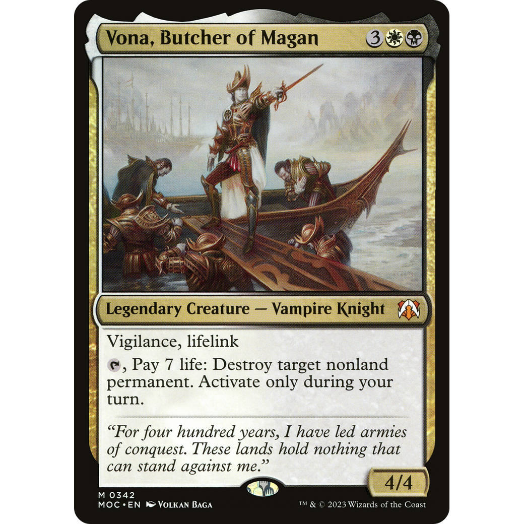 Vona, Butcher of Magan (MOC-342) - March of the Machine Commander