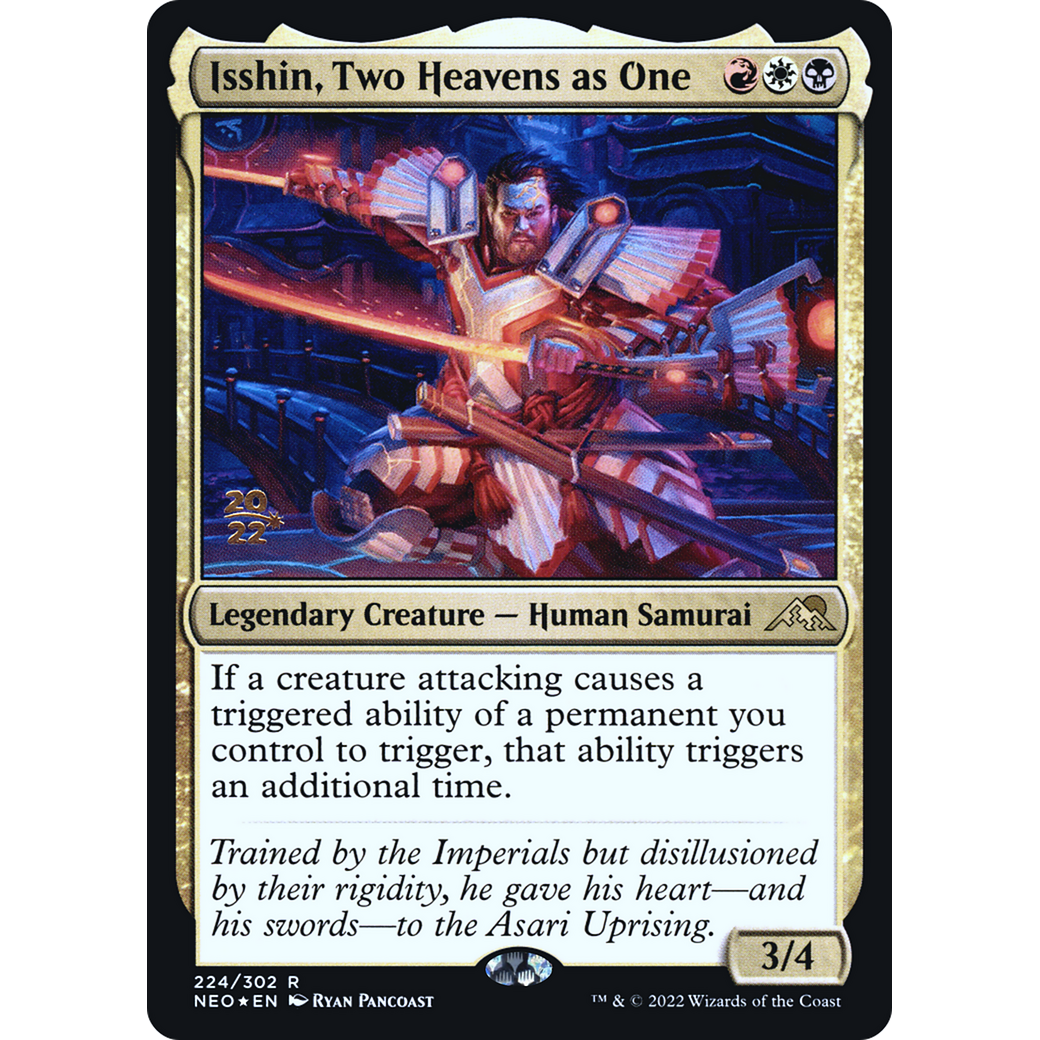 Isshin, Two Heavens as One (PRE-224S) - Kamigawa: Neon Dynasty Promos Foil