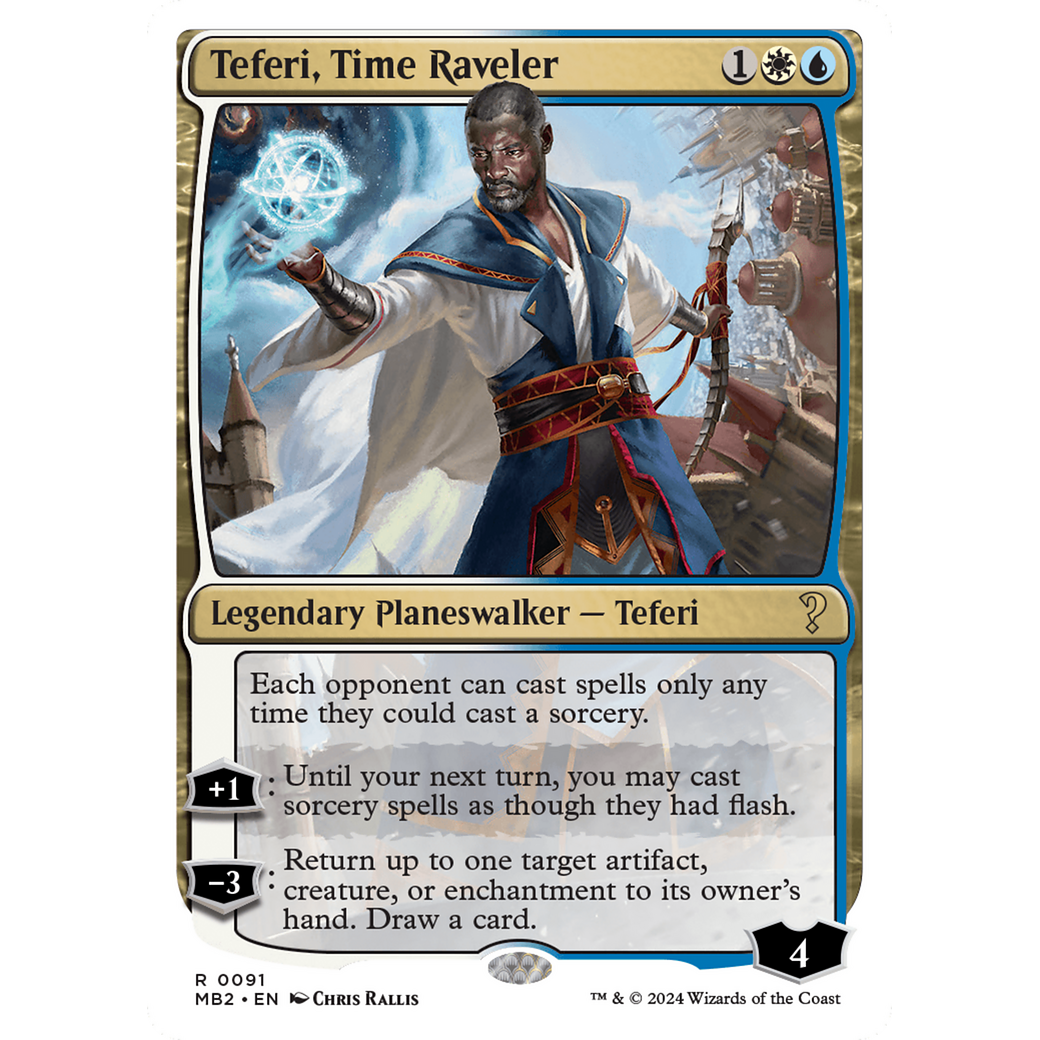 Teferi, Time Raveler (White Border) (MB2-091) - Mystery Booster 2