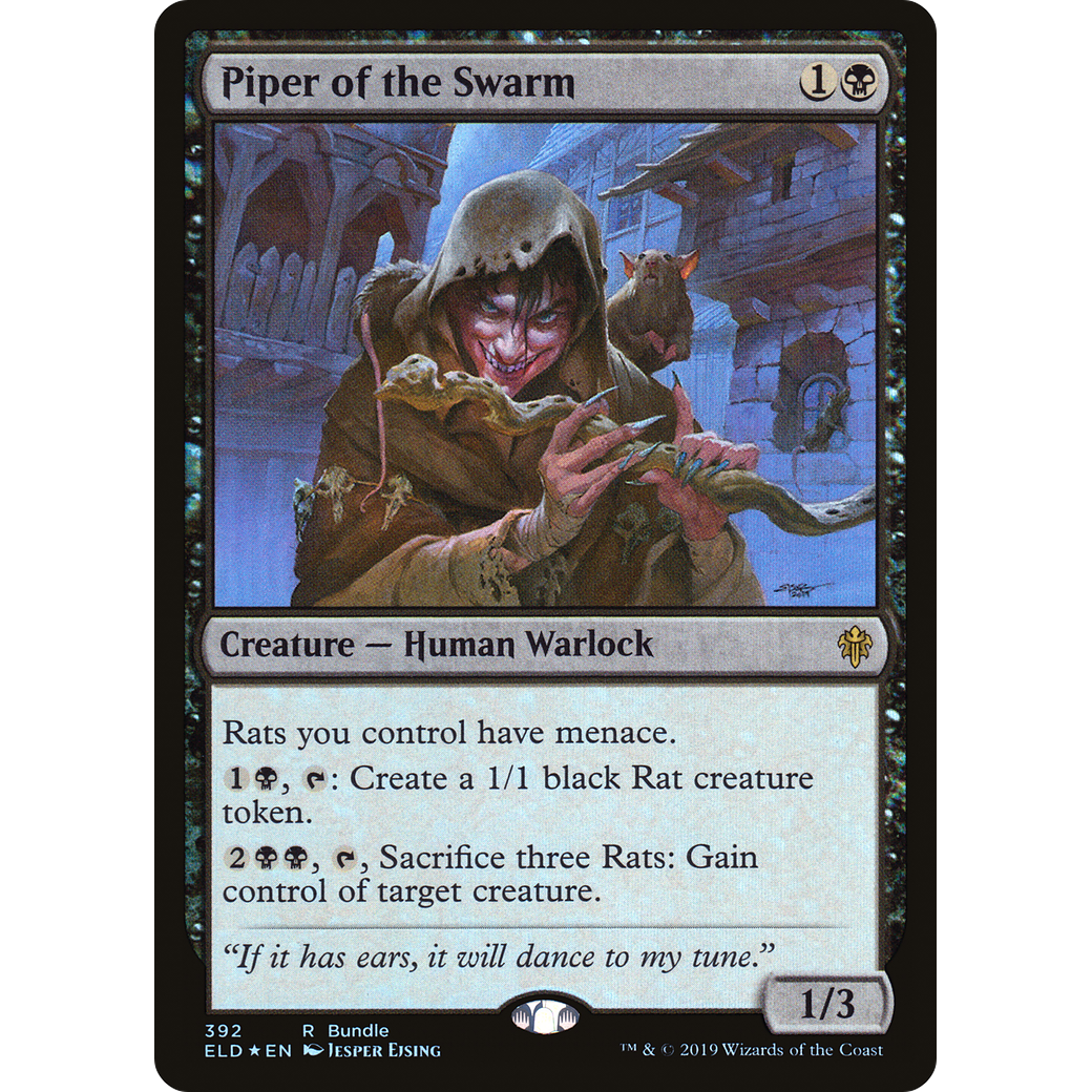 Piper of the Swarm (ELD Bundle) (UMP-392) - Throne of Eldraine Foil