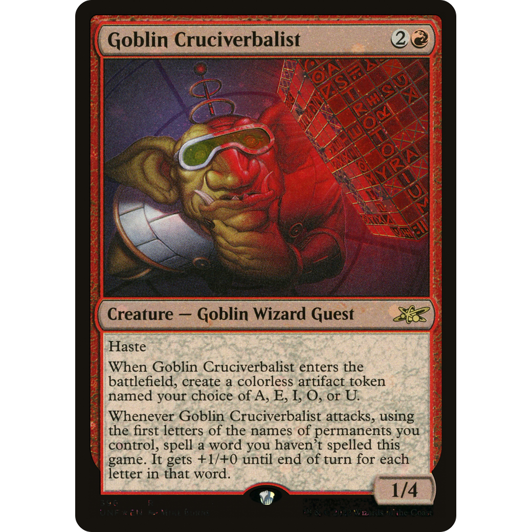 Goblin Cruciverbalist (Galaxy Foil) (UNF-396) - Unfinity Foil