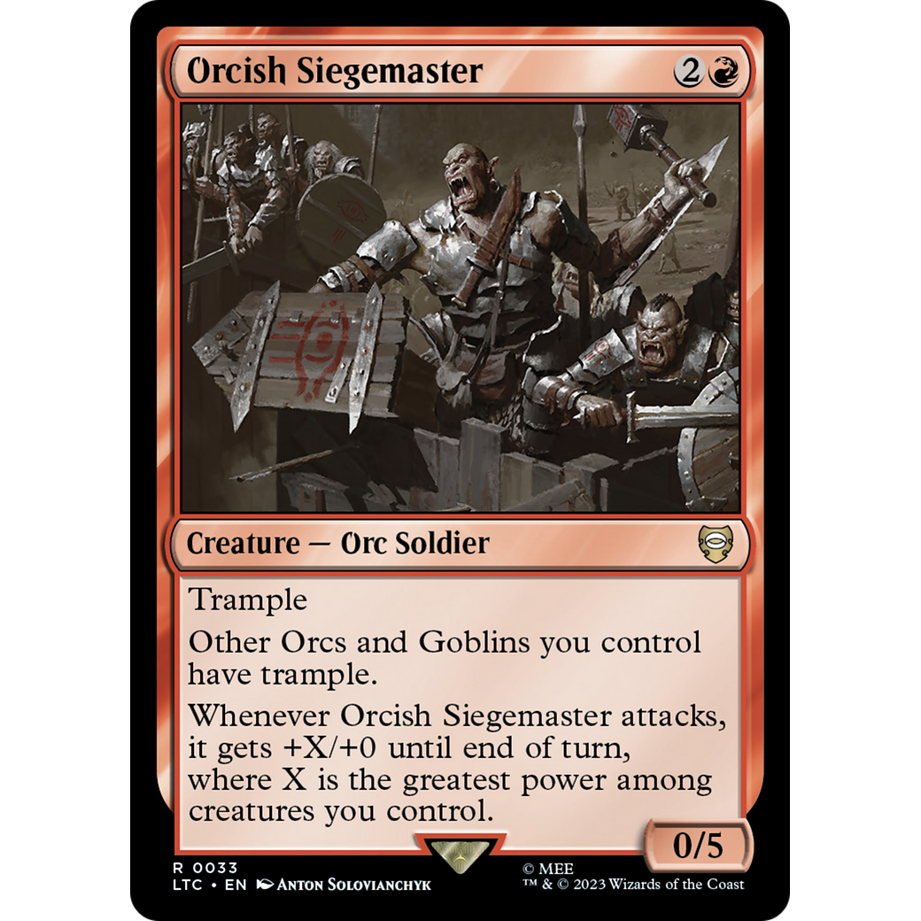 Orcish Siegemaster (LTC-033) - Tales of Middle-earth Commander