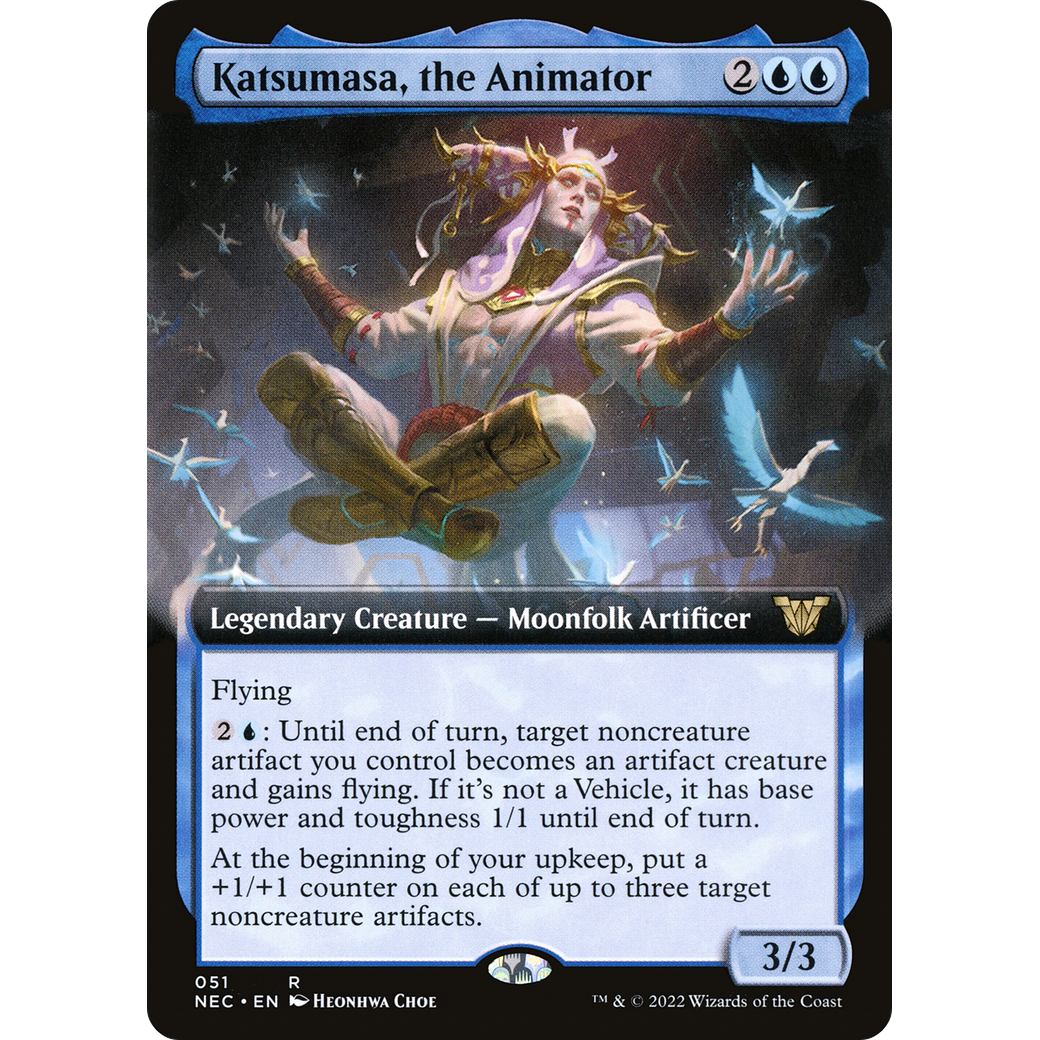 Katsumasa, the Animator (Extended Art) (NEC-051) - Neon Dynasty Commander: (Extended Art)