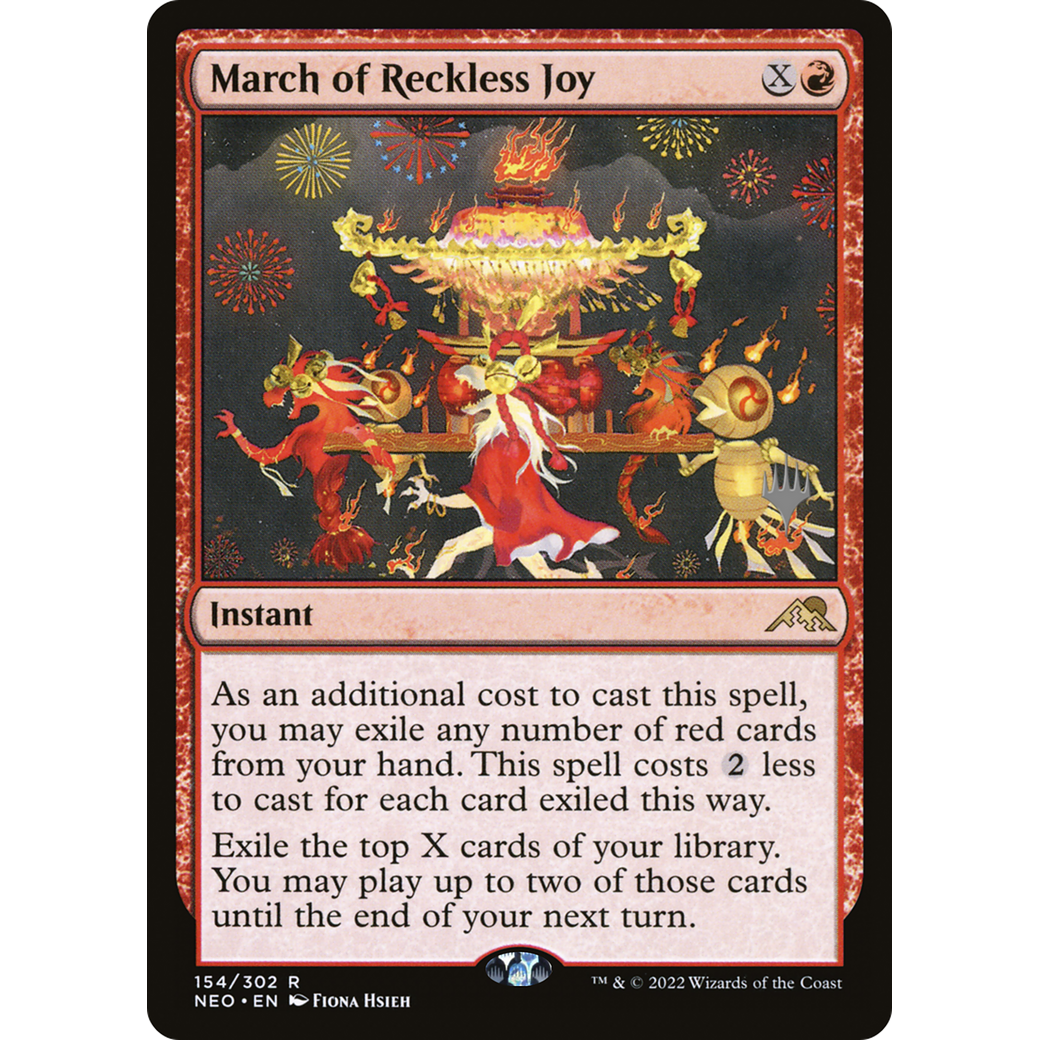 March of Reckless Joy (PPNEO-154P) - Kamigawa: Neon Dynasty Promos Foil