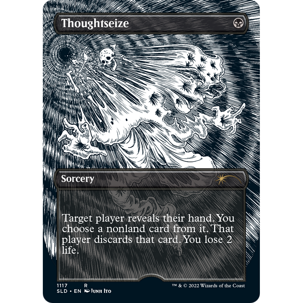 Thoughtseize (Borderless) (SLD-1117) - Secret Lair Drop (Borderless)
