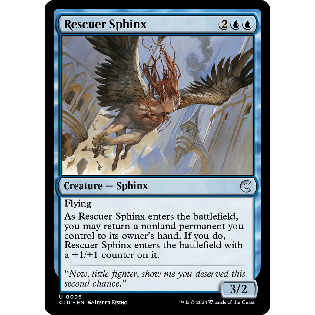 Rescuer Sphinx (CLU-095) - Ravnica: Clue Edition
